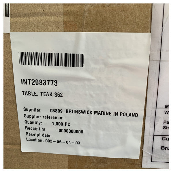 Uttern Teak Folding Marine Table for S62 � Durable Weather-Resistant Boat & Yacht Furniture