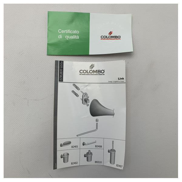 Βάση χαρτιού τουαλέτας Colombo Link B2408 - Ανθεκτική χρωμιωμένη θαλάσσια βάση για ασφαλή εξοπλισμό σκάφους