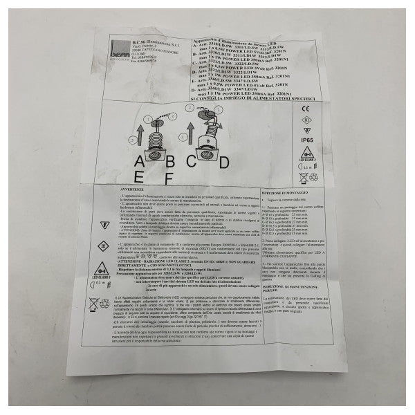 BCM 3311/LD.5W/3 luz de emergencia LED de escape 5W - acero inoxidable