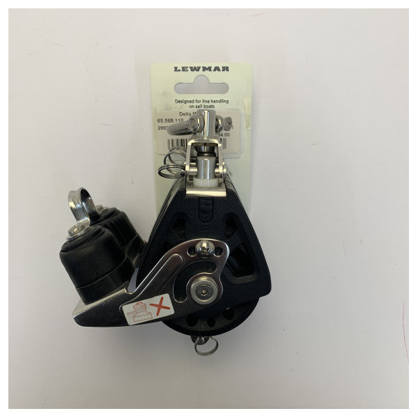 Lewmar 29926010BK 60 mm Synchro Tripple Ritchet Block de gréement avec taquet