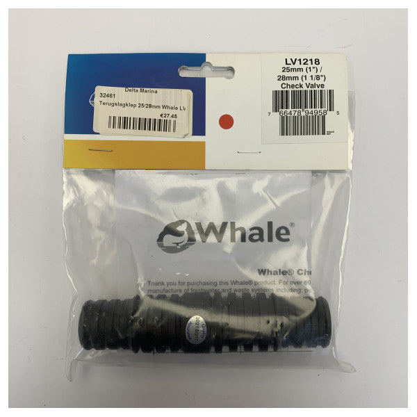 Whale LV1218 Ikke-returventil 25-28 mm Svart