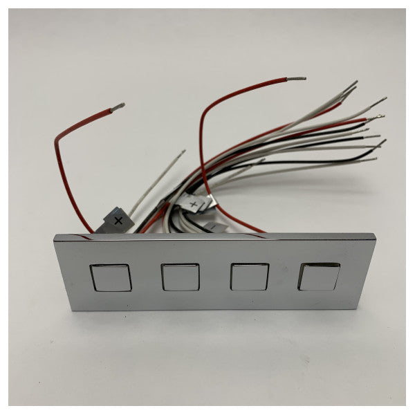 BCM Marine Stainless Steel 4-Button Vertical Switch Panel - Durable, Compact & Easy Wiring for Boats and Yachts - 7051/P040/3