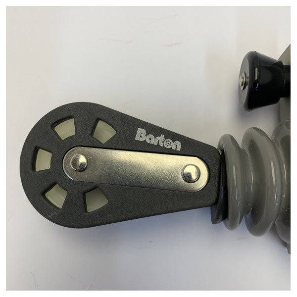Barton Genua Sheet Block til 22 mm Skinne med Pin-Stop - 149515