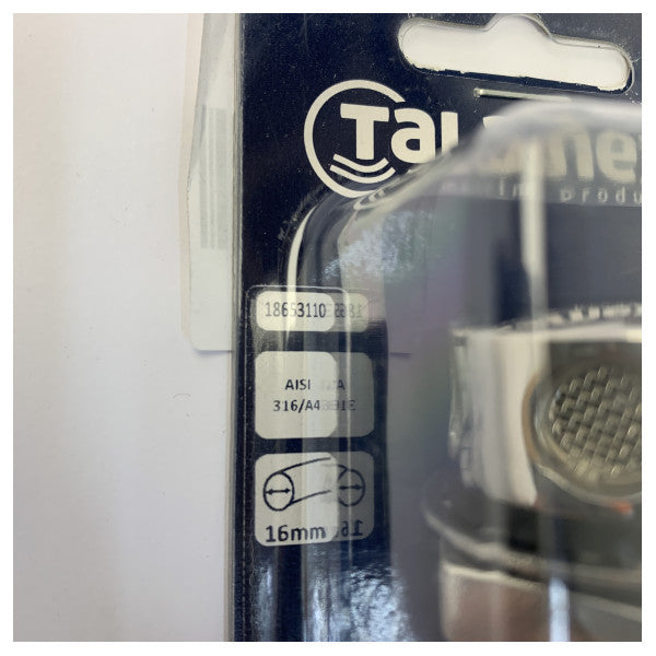 Talamex Tank Vent Zegrzewany Stal Nierdzewna 18653110 - RVS Wentyl dla zbiornika paliwa i wody