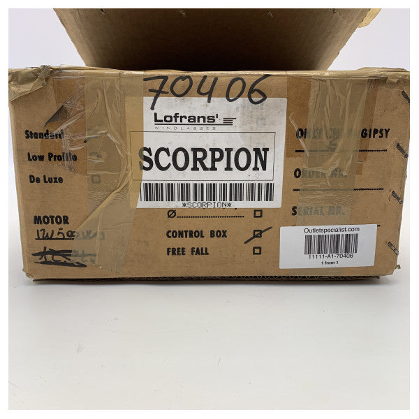 Lofrans Scorpion | X1 | 500W | 12V | 6 mm ankerspil med capstan - 70406