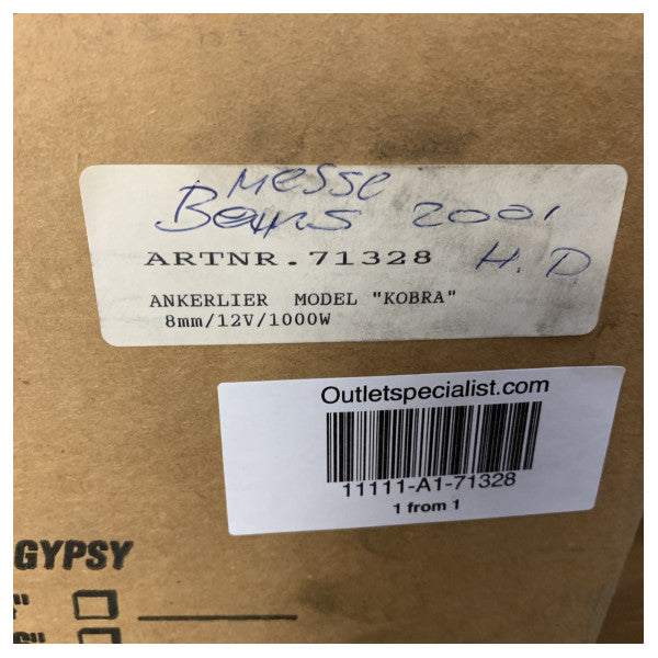 Lofrans 1000W 12V ankervinsjmotor med kontrollboks - 30553