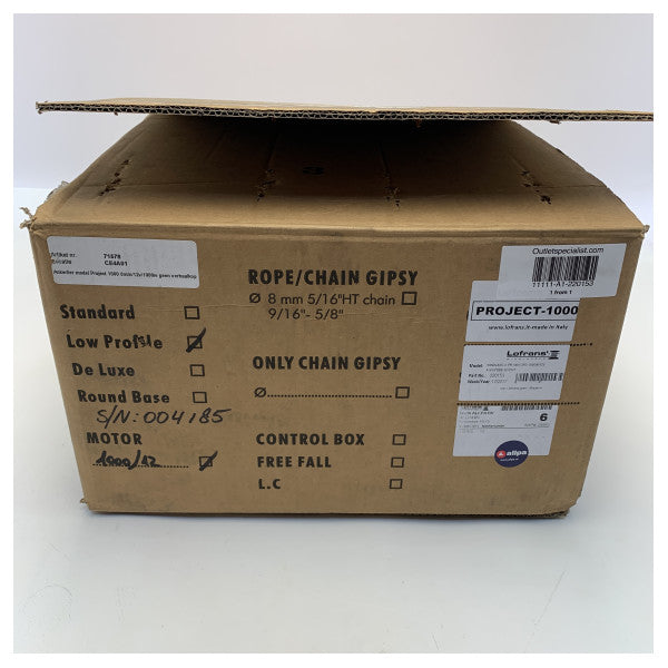 Lofrans Project 1000 | X2 | 1000W | 8 mm | 24V elektrikli demir vinci - 220153