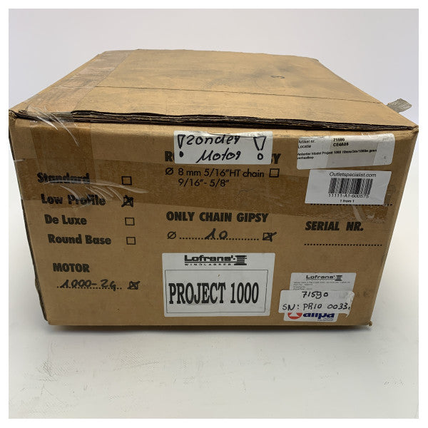 Proġett Lofrans 1000 x2 | 24V | 10 mm Windlass Electric - Winch Ankra - 600575