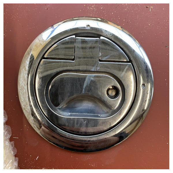 CRN Puerta plana de aluminio de grado marino 710x730x250mm con cerradura de acero inoxidable � Escotilla duradera resistente a la intemperie para barcos y mástiles.