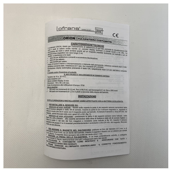 Lofrans 19844 Kontroll tal-windlass mill-bogħod bil-wajer bil-counter tal-katina - 71834