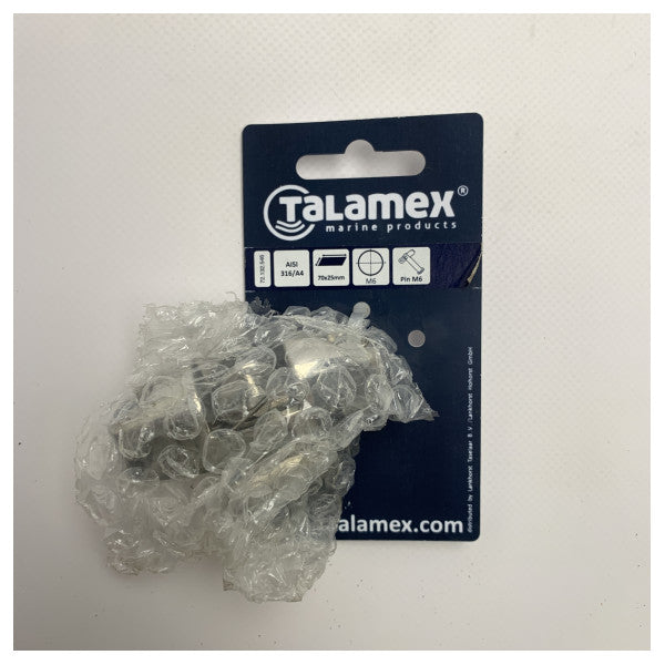 Marin koppling i rostfritt stål M6 - hållbar, korrosionsbeständig båtkoppling 70x25mm