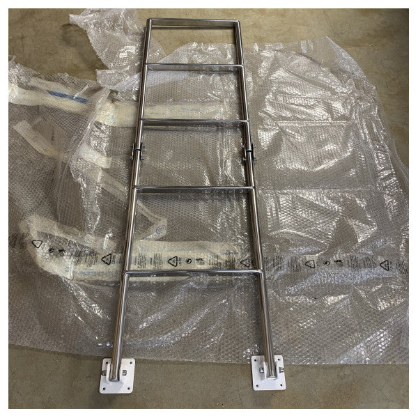 Морська складна драбина Ferretti з високоякісної нержавіючої сталі для кораблів і яхт 142 x 40 см