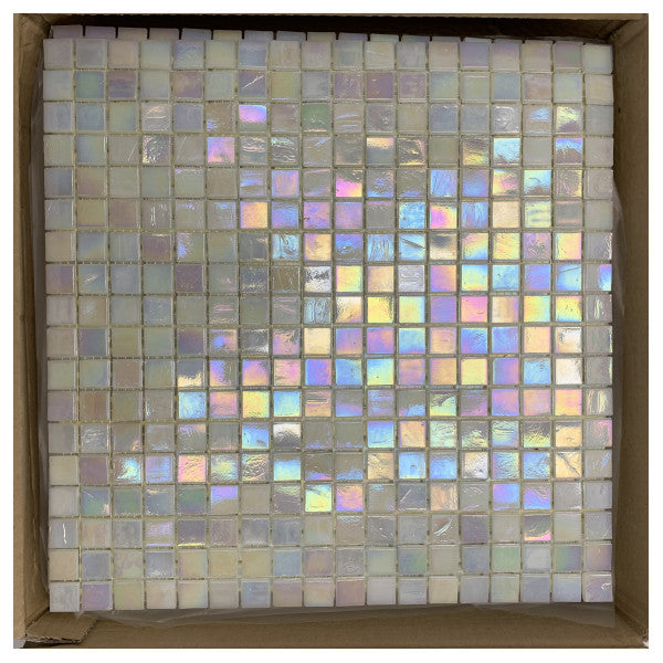 De Sicis Glimmer Mosaic 120 Passion Fruit - Durable Iridescent Glass Mosaic Tiles for Marine and Decorative Use 2m2