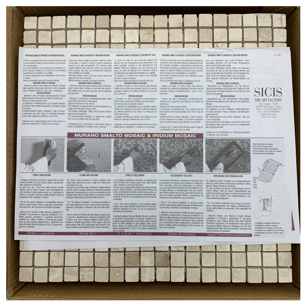 Sicis High-Quality Travertine Mosaic Tiles for Durable Marine Flooring and Wall Cladding