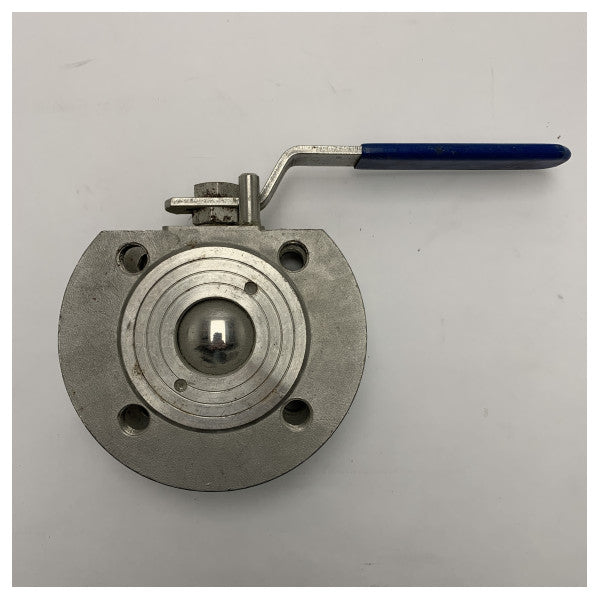 صمام كرة فائق الضغط DN40/316VAR من الفولاذ المقاوم للصدأ مع فلانشات