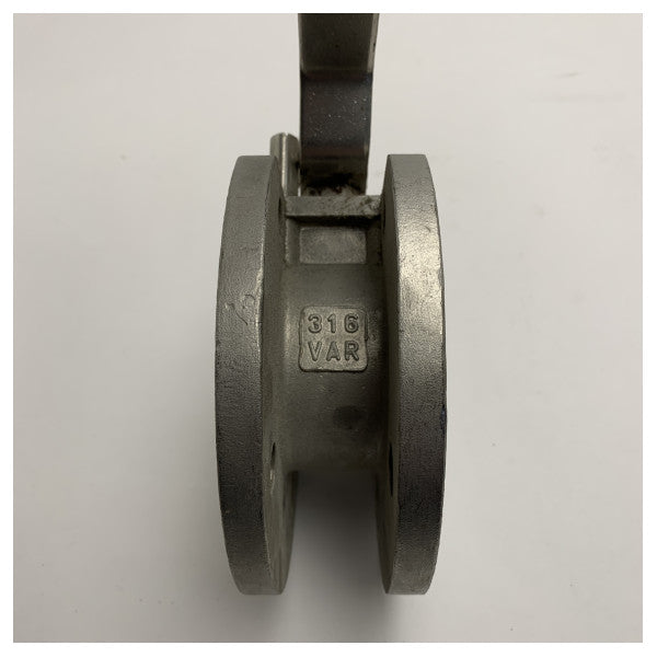 صمام كرة فائق الضغط DN40/316VAR من الفولاذ المقاوم للصدأ مع فلانشات