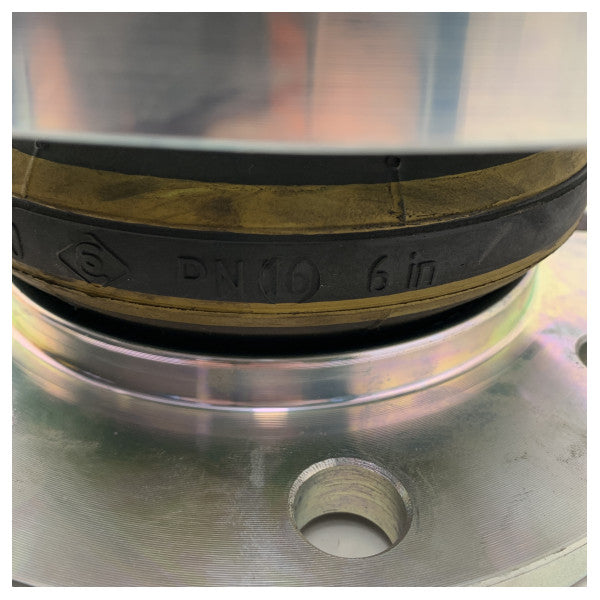 Gummikompensator DN150 PN16 - Langlebiger flexibler Rohrverbinder in Marinequalität für industrielle und maritime Anwendungen