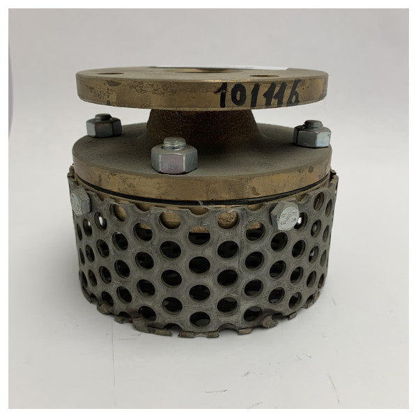 Краен клапан DN50 от бронз и неръждаема стомана с устойчив на корозия филтър за помпени системи