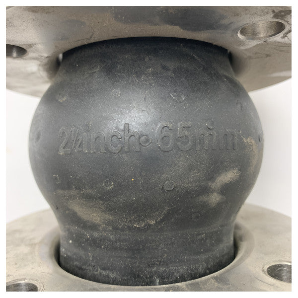 Flexibler Gummikompensator DN65 PN10/16 mit Edelstahlflanschen zur Schwingungsdämpfung und Wärmedehnung in Rohrleitungssystemen