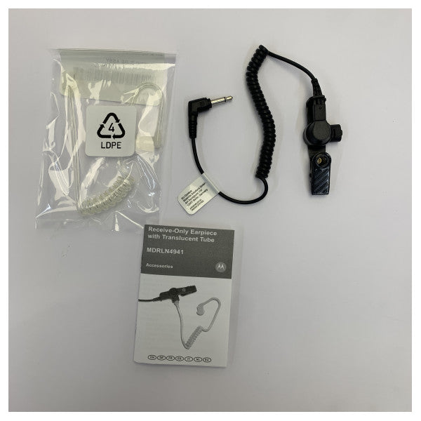 Motorola MDRLN4941A Empfangs-Ohrhörer mit transparentem Schlauch