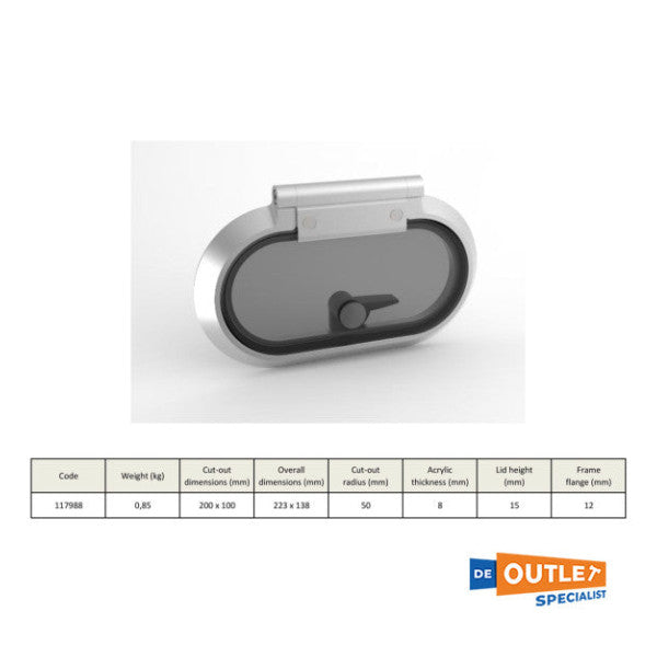 Ілюмінатор Goiot 20.10 200 x 100 мм - 73102107