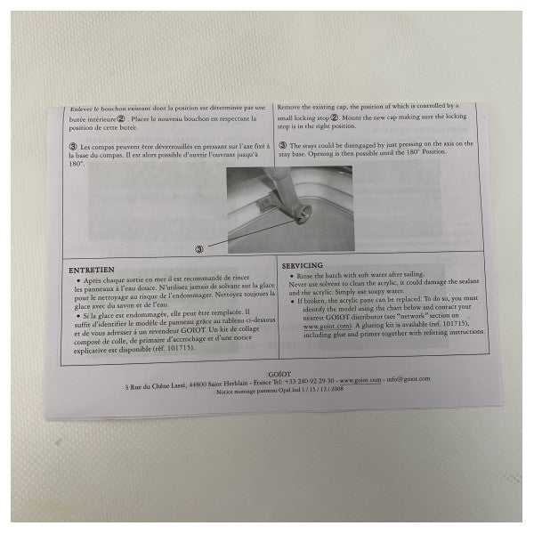 Goiot Opal T20 portello in alluminio 401 x 256 mm - 116.103