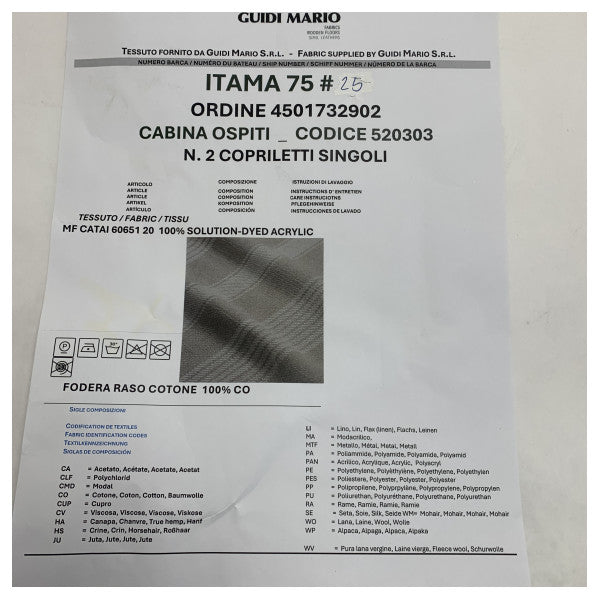 Sailor Cabin Quilt P50 for Itama 75 - Durable Nautical Bedspread Set for Marine Cabins and Boats