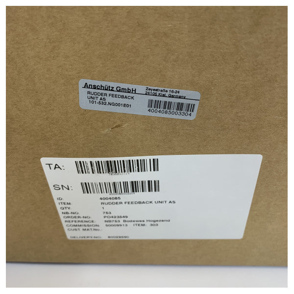 Unidade de Feedback do Leme Raytheon Anschutz AS 101-532.NG001E01 - Cinza Grafite de 35 graus