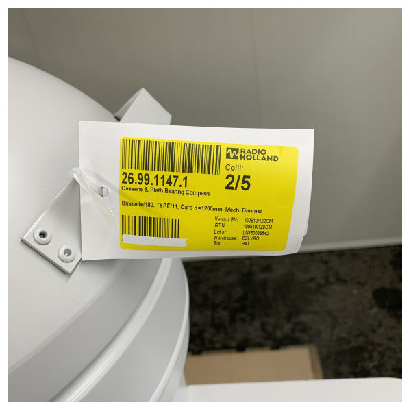 Cassens und Plath Tragkompass Binnacle 180 Typ 11 - H=1200mm mit mechanischem Dimmer