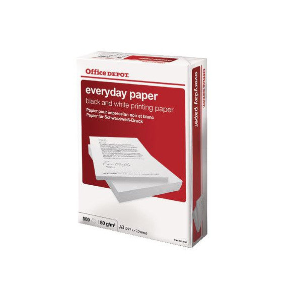 ورق نسخ Office DEPOT A3 80 غرام أبيض - 500 ورقة