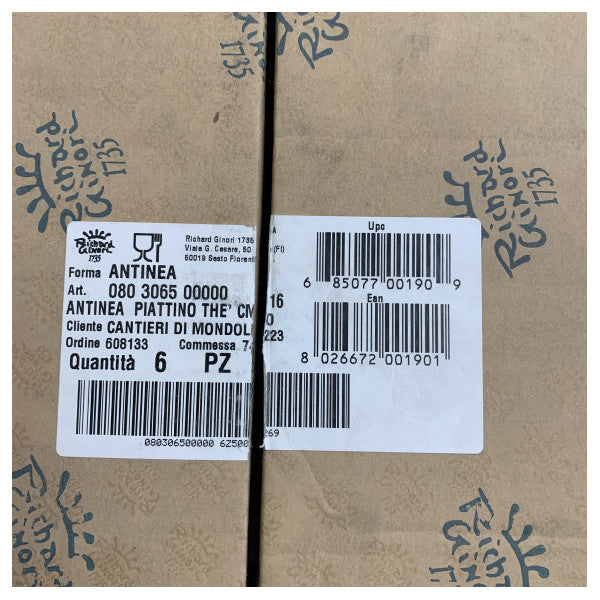 リチャード・ジノリ アンティネア マリンボーンチャイナ ティーカップ&ソーサー