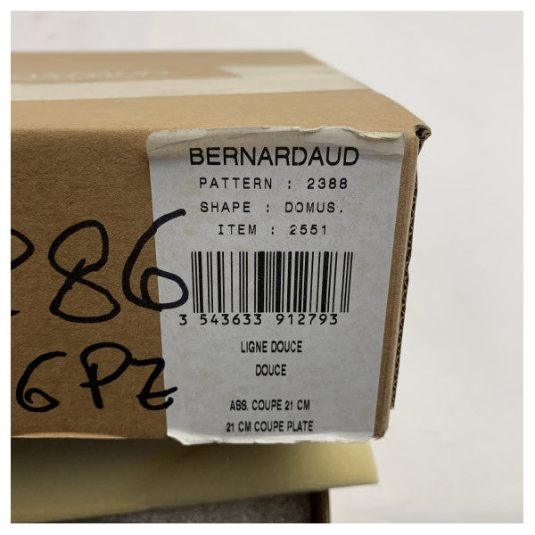 Prato de sobremesa de porcelana de alta qualidade Bernardaud 21 cm