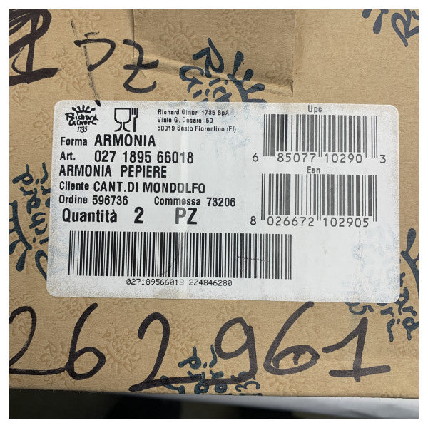 パーシング リチャードジノリ 高品質マリンセラミックペッパーミル - 027 1895 66018