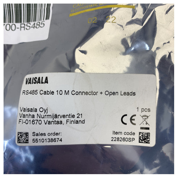 Vaisala WMT700 Kablu ta' Konnessjoni ta' Sensur tal-Wind Ultrasound - RS485 10M