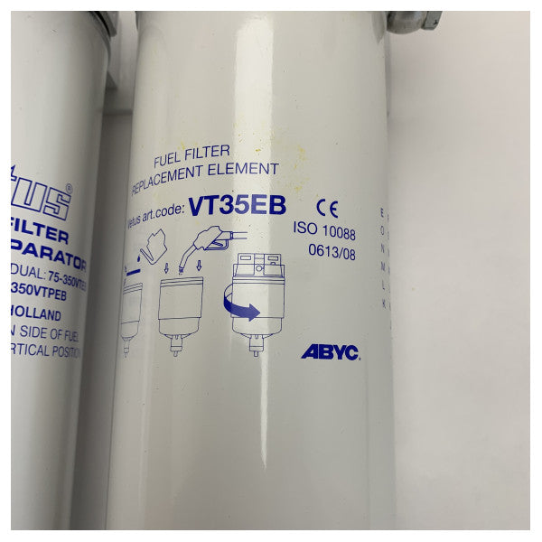 Vetus 75350VTEB двоен филтър за гориво, воден сепаратор 460 L/h