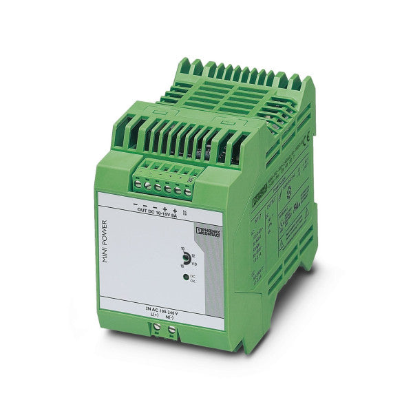 Морський блок живлення Phoenix Contact 10-15 В постійного струму, 8 А з міцним кріпленням на DIN-рейку для промислового та морського застосування