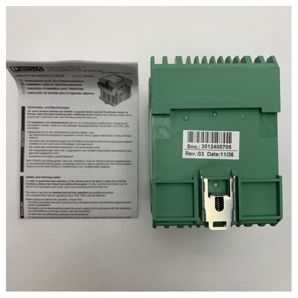 Phoenix Contact Marine Power Supply Unit 10-15V DC, 8A with Robust DIN-Rail Mounting for Industrial & Maritime Applications