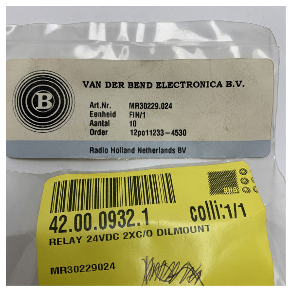 Морско реле 24V DC 2x C/O Dilmount - устойчив компактен електрически компонент за кораби - MR30229024
