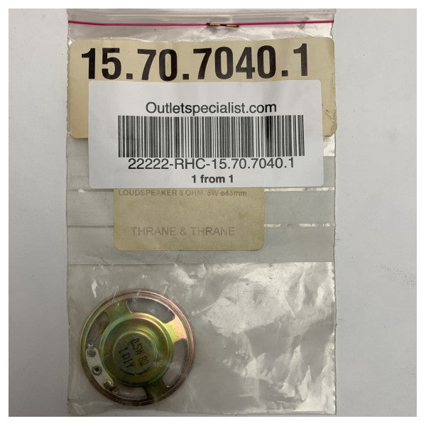 Sailor Thrane and Thrane Marine Radio Speaker 8 Ohm Waterproof Corrosion-Resistant Compact Metal Speaker for Maritime Use