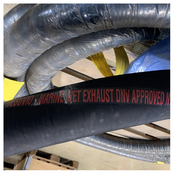 Морський вихлопний шланг 90 мм - міцна гнучка гумова труба для систем мокрої витяжки, схвалена DNV