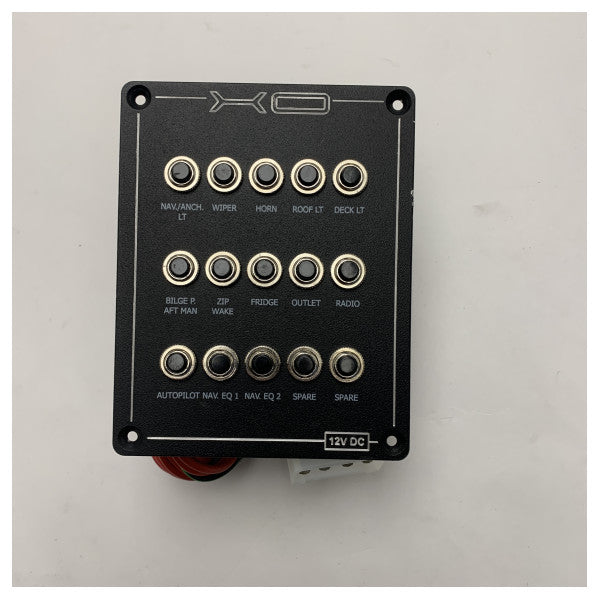 XO Marine Grade 12V Aluminum Switch Panel with 12 Circuits - XO001635
