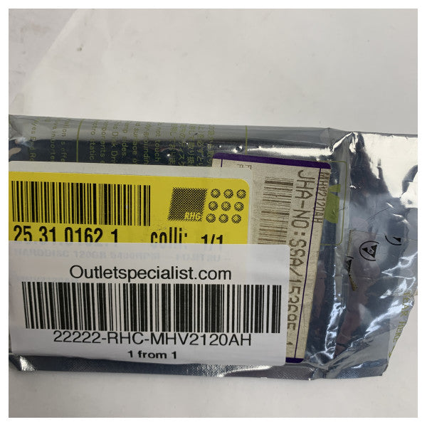 Fujitsu 120GB Internal Hard Drive Durable Shock-Resistant Storage for Marine and Industrial Use - MHV2120AH