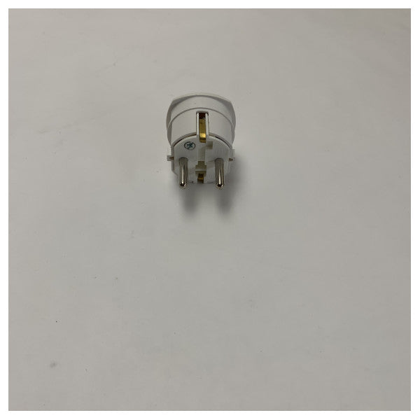 Plug maskili universali b'żewġ pinijiet b'ħamrija, 250V, grade marittima, durabbli, disinn kompatt