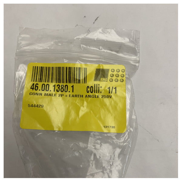 Plug maskili universali b'żewġ pinijiet b'ħamrija, 250V, grade marittima, durabbli, disinn kompatt