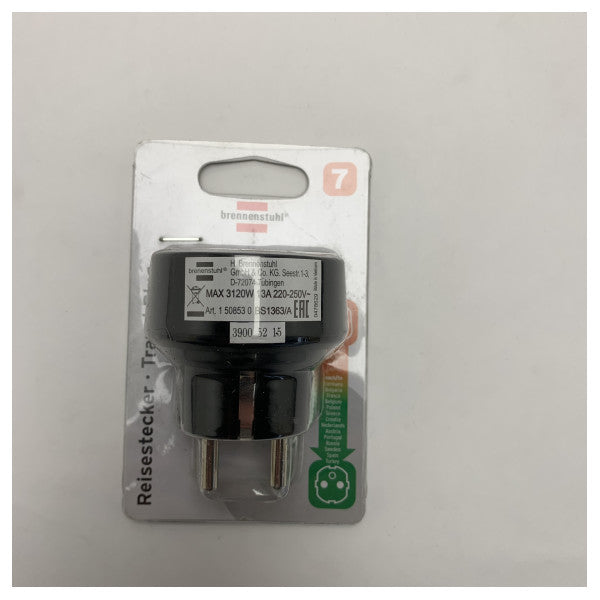 محول طاقة سفر مدمج وموثوق للأجهزة من 220-250 فولت – بريننشتول