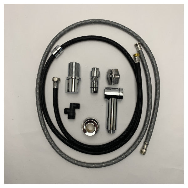 Kit doccia a mano e tubo in ottone cromato Elka - 9020