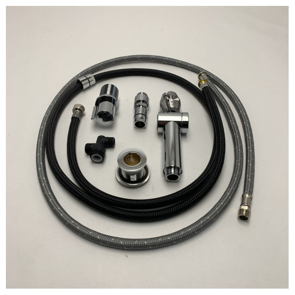 Kit doccia a mano e tubo in ottone cromato Elka - 9020