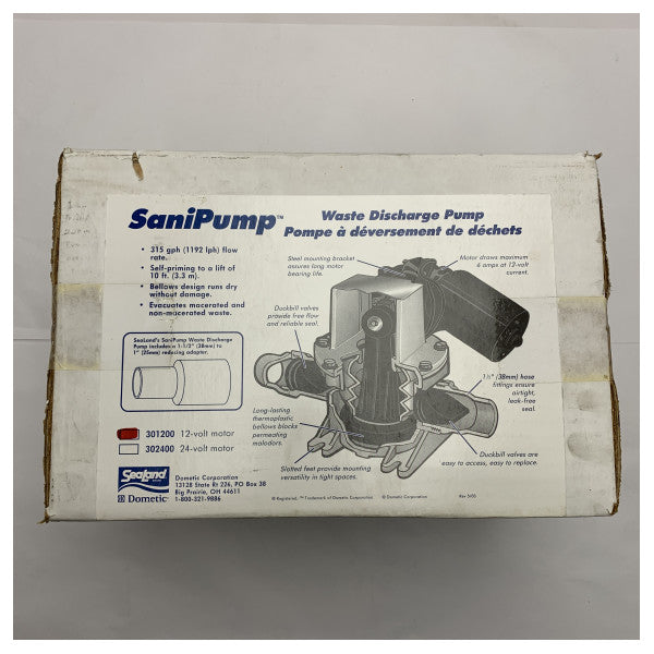 Dometic Sealand T series discharge pump 12V - TS12