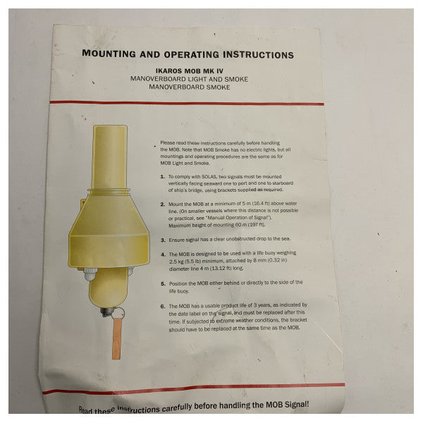 Ikaros MOB Licht- und Rauchsignal MKIV Solas MED USCG - 190027