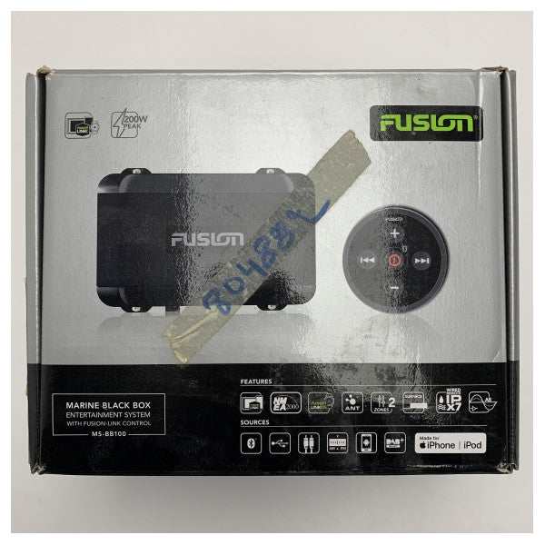 Fusion MS-BB100 - Sistema di intrattenimento marino Black Box con controllo fusion-link